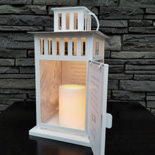 Load image into Gallery viewer, photo pet memorial lantern - pet sympathy gift - kimmer & co. personalized white carriage lantern with photos of your pet and heartfelt poem.